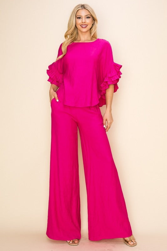 Conjunto rosado fucsia