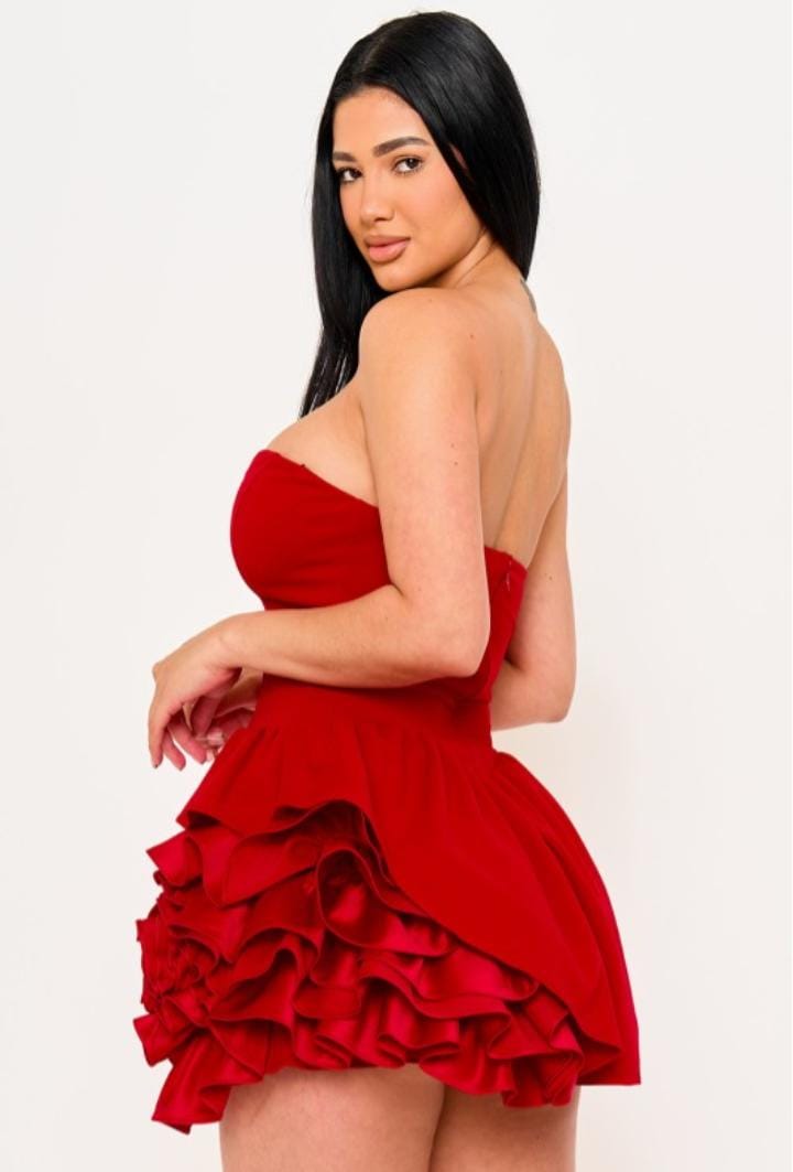 Vestido con encaje rosa