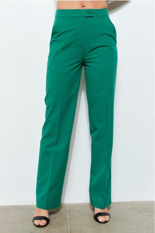 pantaloons de vestir verde