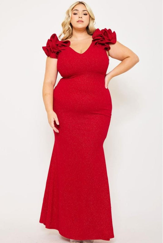 Vestido rojo talla plus