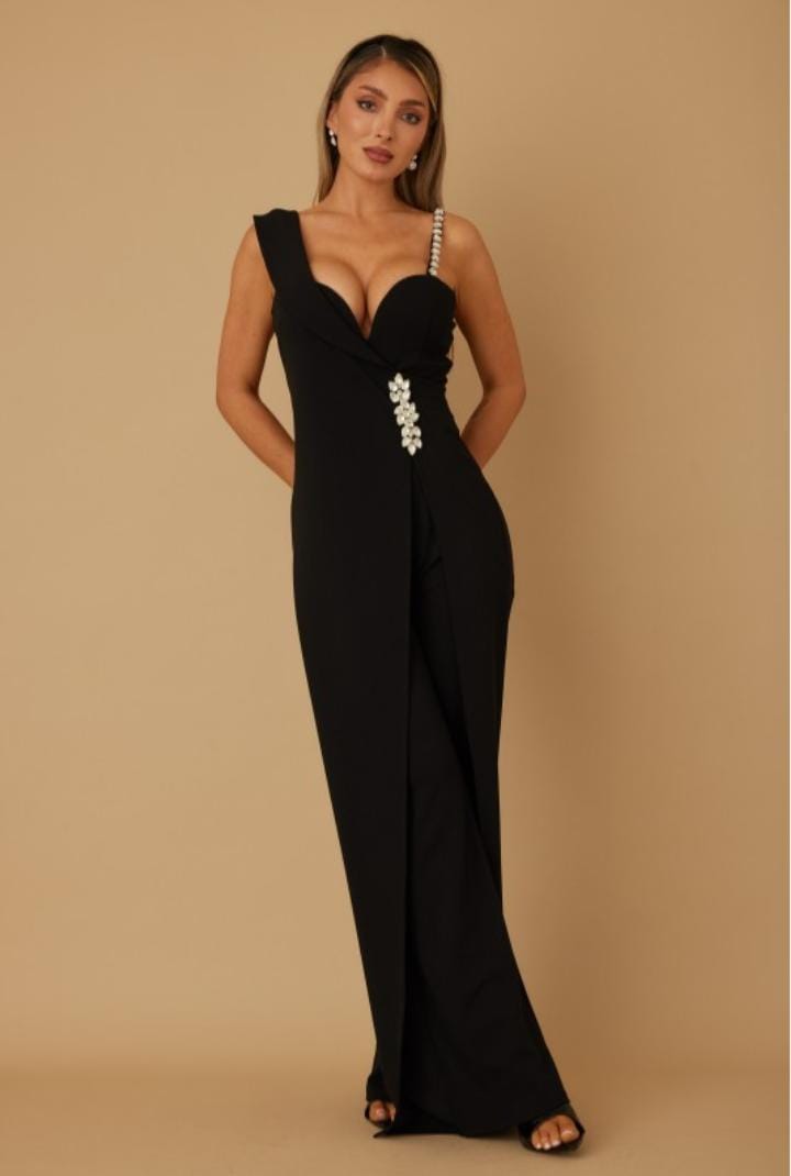 Black Diamond Jumpsuit – Elegancia Absoluta
